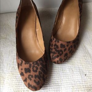 Nine West Leopard Print Wedges